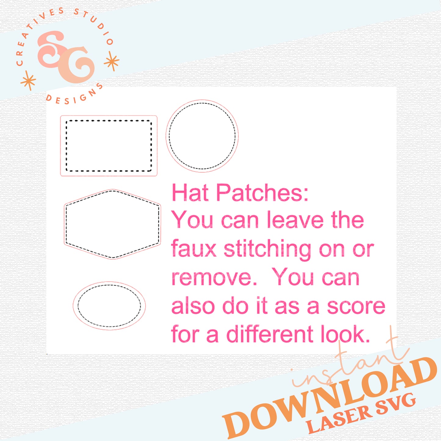 Hat Patch Templates [SVG]