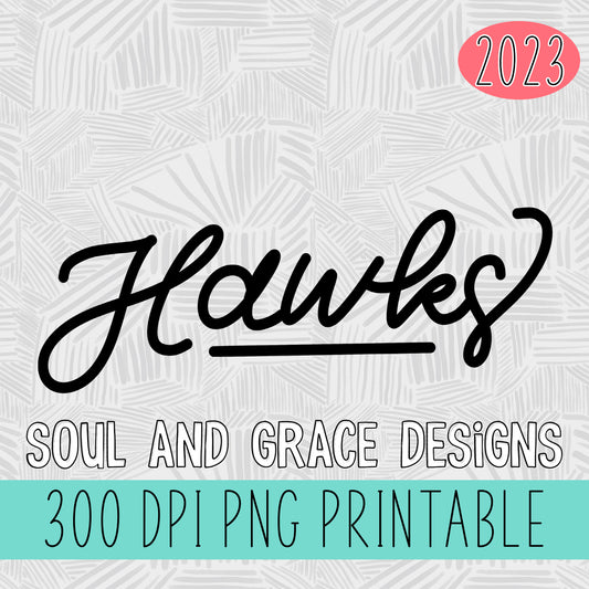 Hand Lettered Hawks