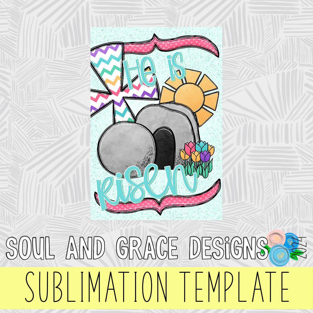 He is Risen Easter Garden Flag