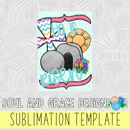 He is Risen Easter Garden Flag