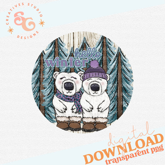 Hello Winter Door Hanger