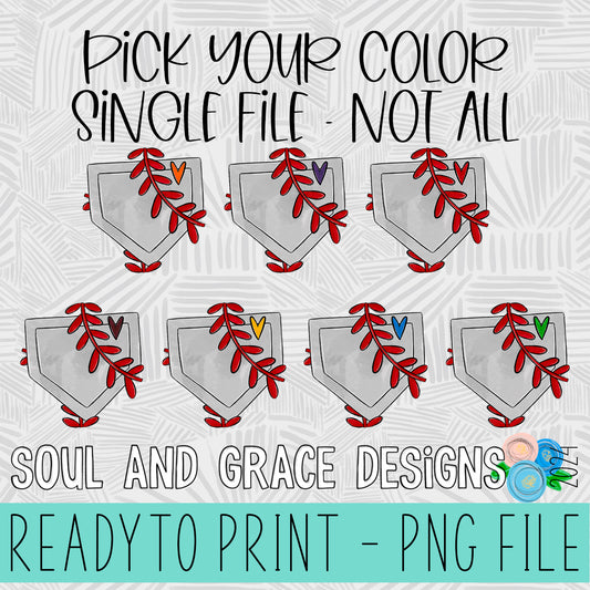 Home Plate Add a Name - Pick Your Color [all files NOT included]