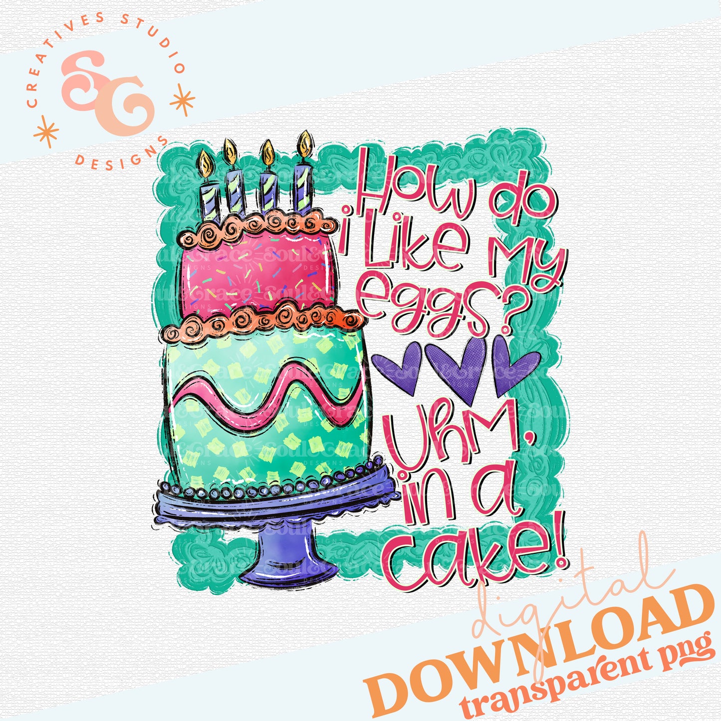 How Do I Like My Eggs? Uhm, In a Cake Tea Towel
