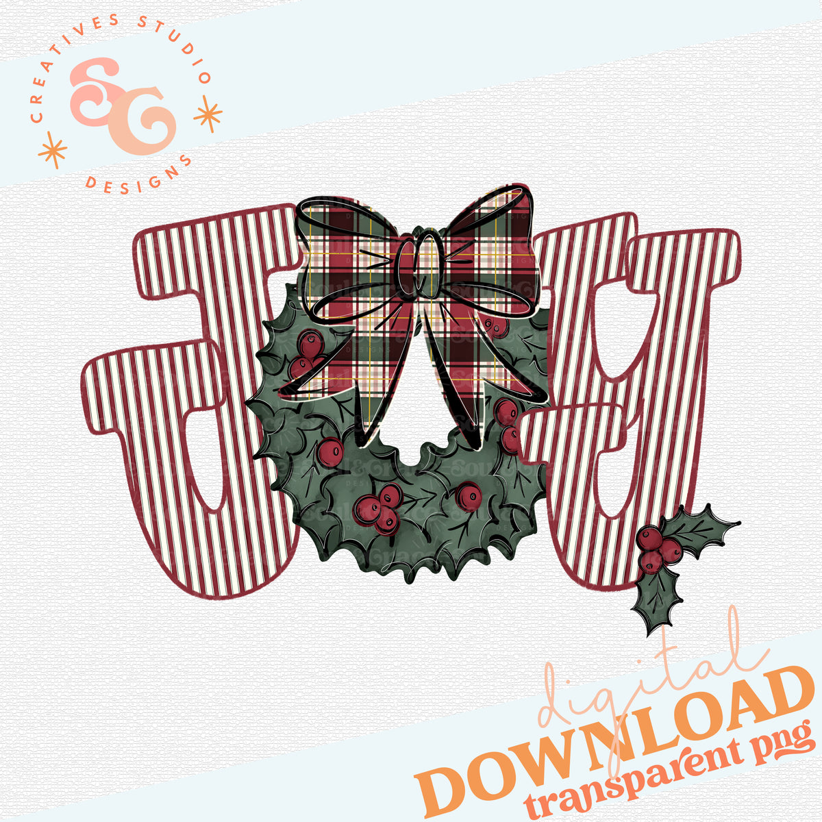 JOY WITH WREATH