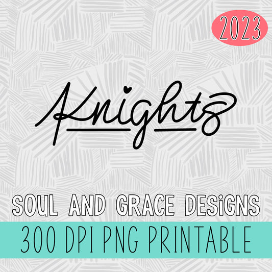 Hand Lettered Knights