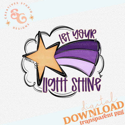 LET YOUR LIGHT SHINE PURPLE