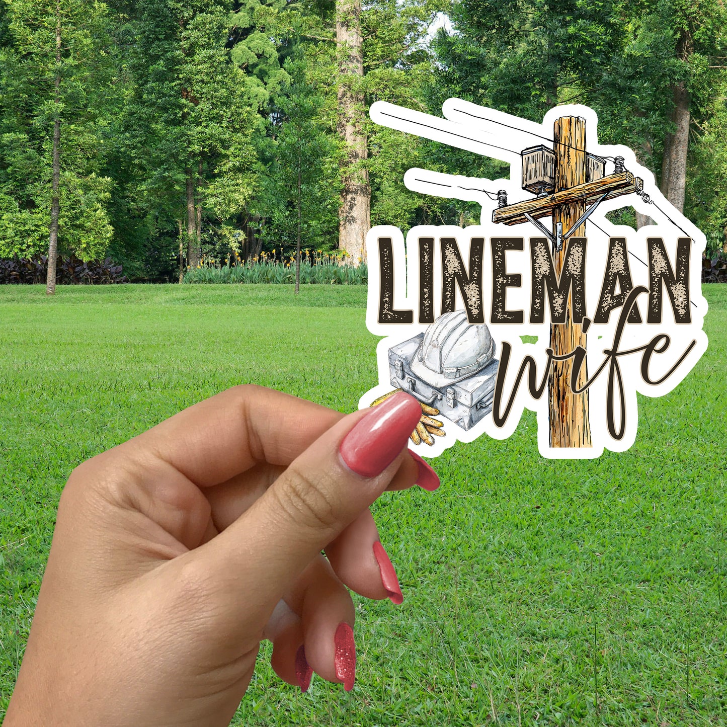 LINEMAN WIFE STICKER VINYL DECAL