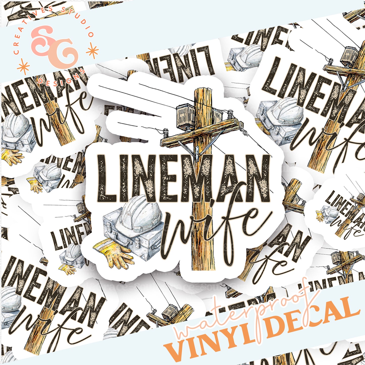LINEMAN WIFE STICKER VINYL DECAL