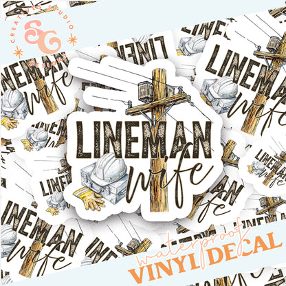 LINEMAN WIFE STICKER VINYL DECAL
