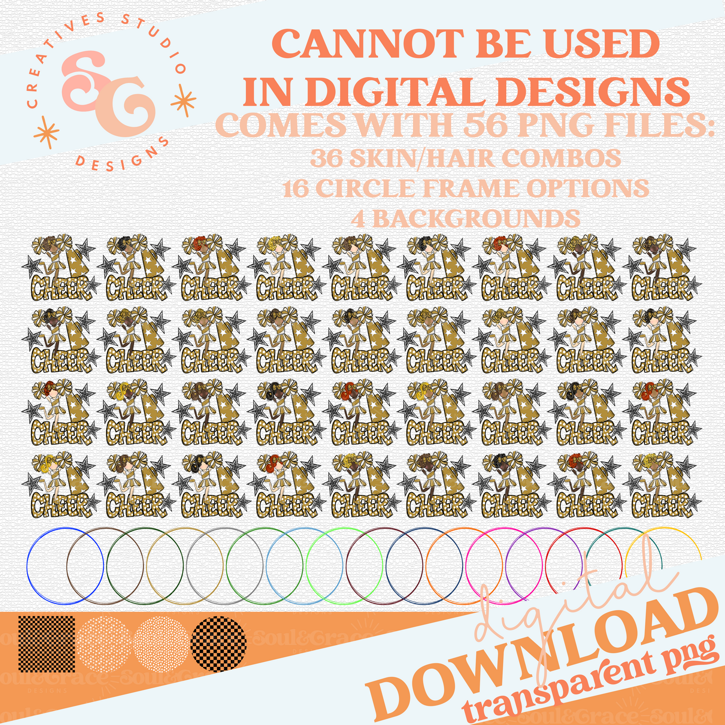 CHEERLEADER BAG TAGS - GOLD BUNDLE