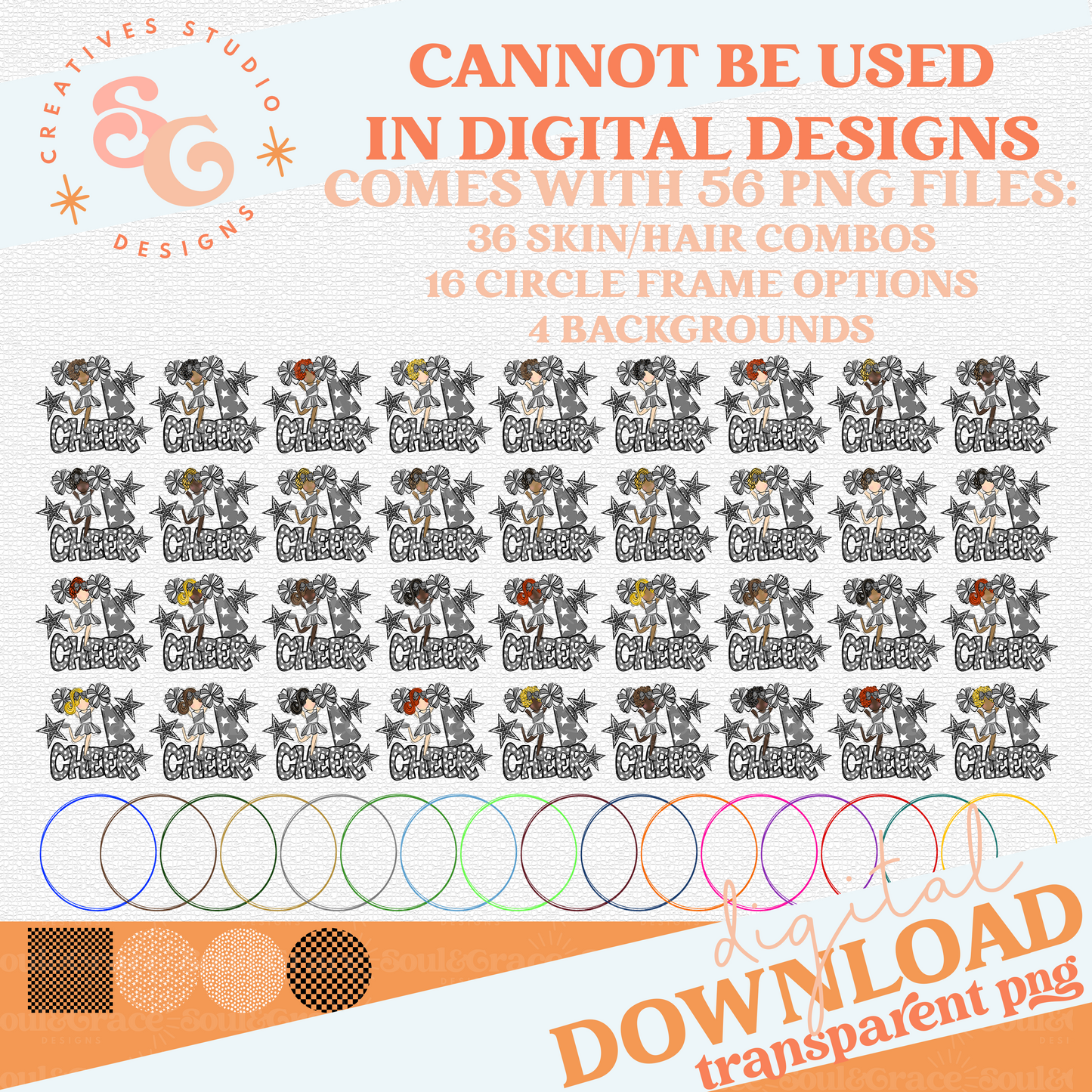 CHEERLEADER BAG TAGS - GRAY BUNDLE