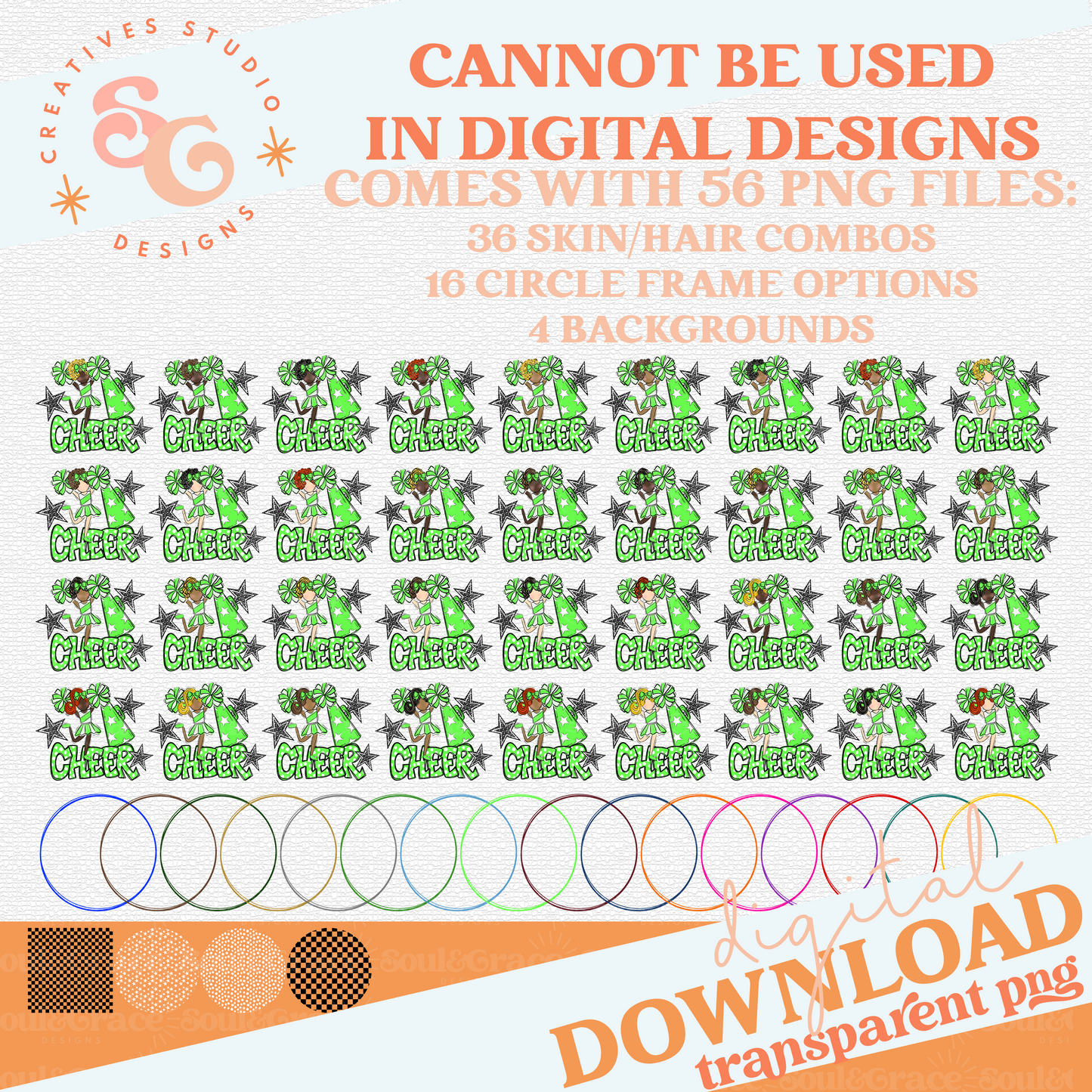 CHEERLEADER BAG TAGS - LIME BUNDLE