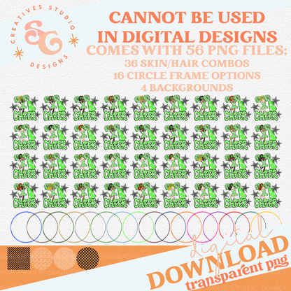 CHEERLEADER BAG TAGS - LIME BUNDLE