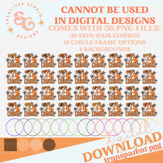 CHEERLEADER BAG TAGS - ORANGE BUNDLE