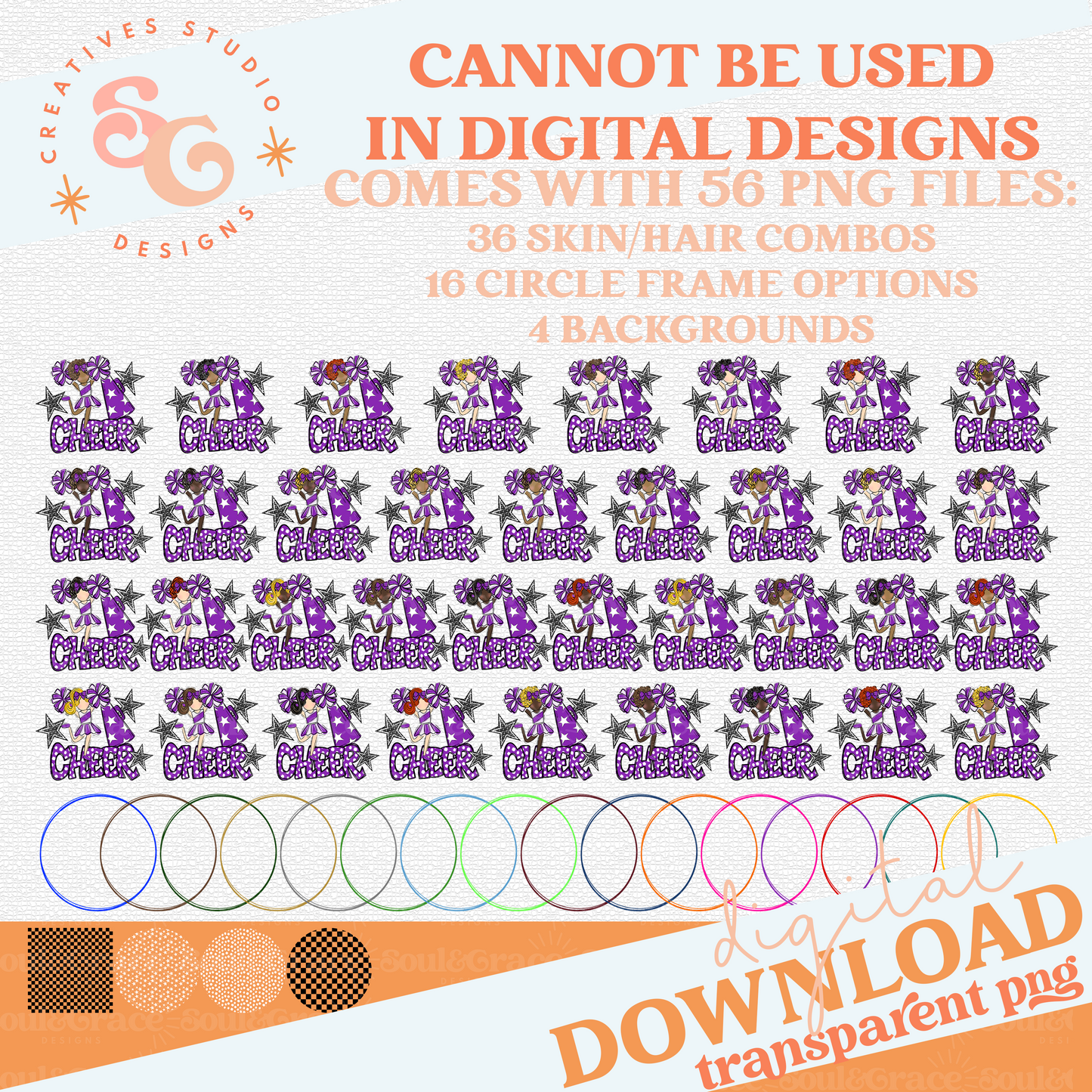 CHEERLEADER BAG TAGS - PURPLE BUNDLE