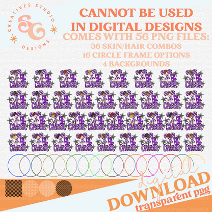 CHEERLEADER BAG TAGS - PURPLE BUNDLE