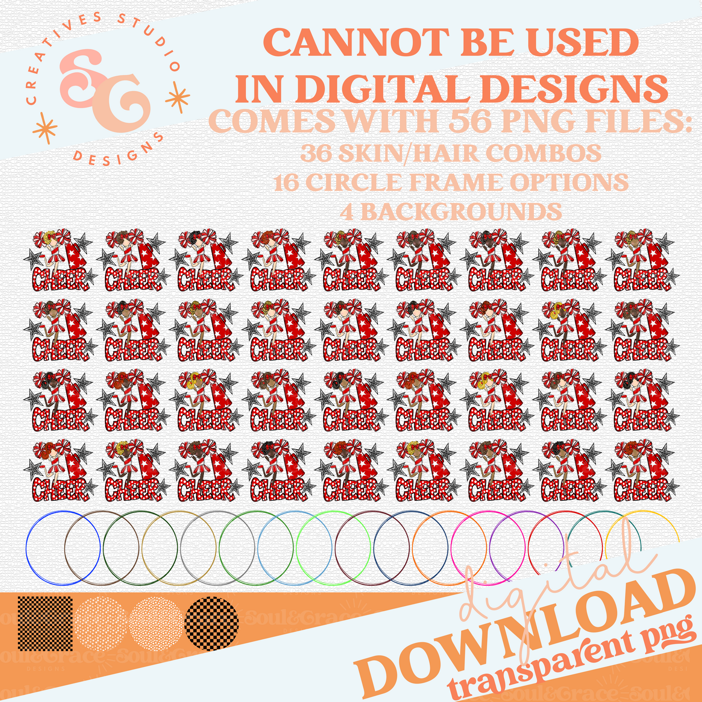CHEERLEADER BAG TAGS - RED BUNDLE