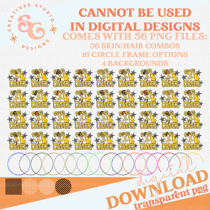 CHEERLEADER BAG TAGS - YELLOW BUNDLE