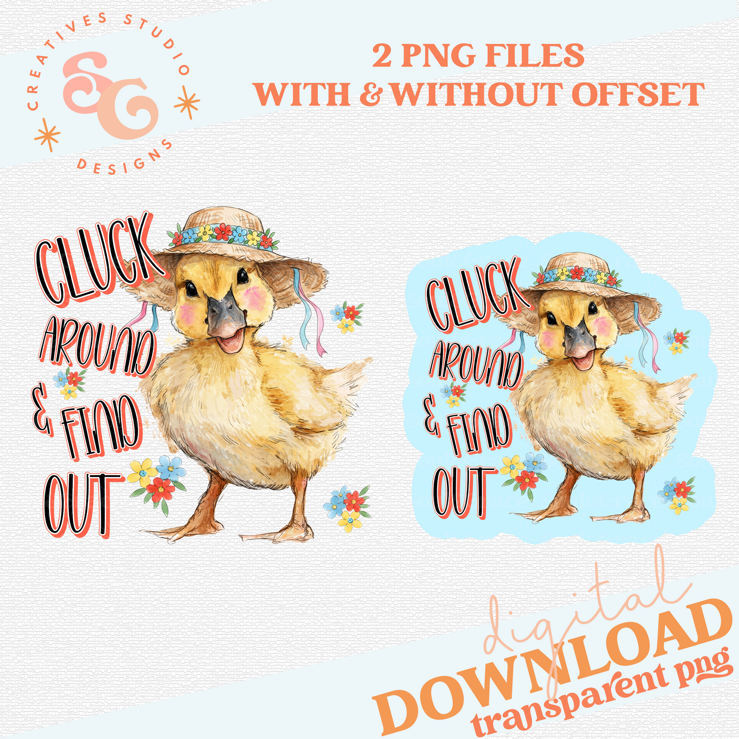 CLUCK AROUND AND FIND OUT SET OF 2