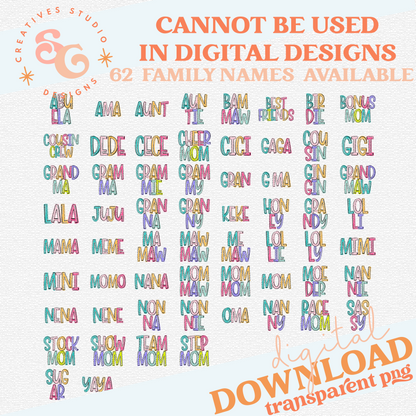 DIXIE DOTS FAMILY NAME BUNDLE