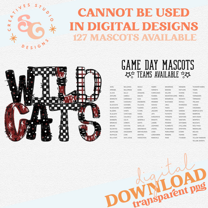 GAME DAY MASCOTS - MAROON - CHOOSE YOUR MASCOT