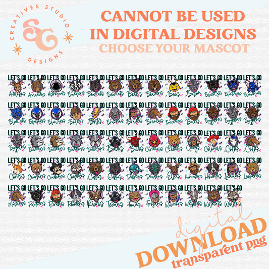 LETS GO MASCOTS - CHOOSE YOUR MASCOT