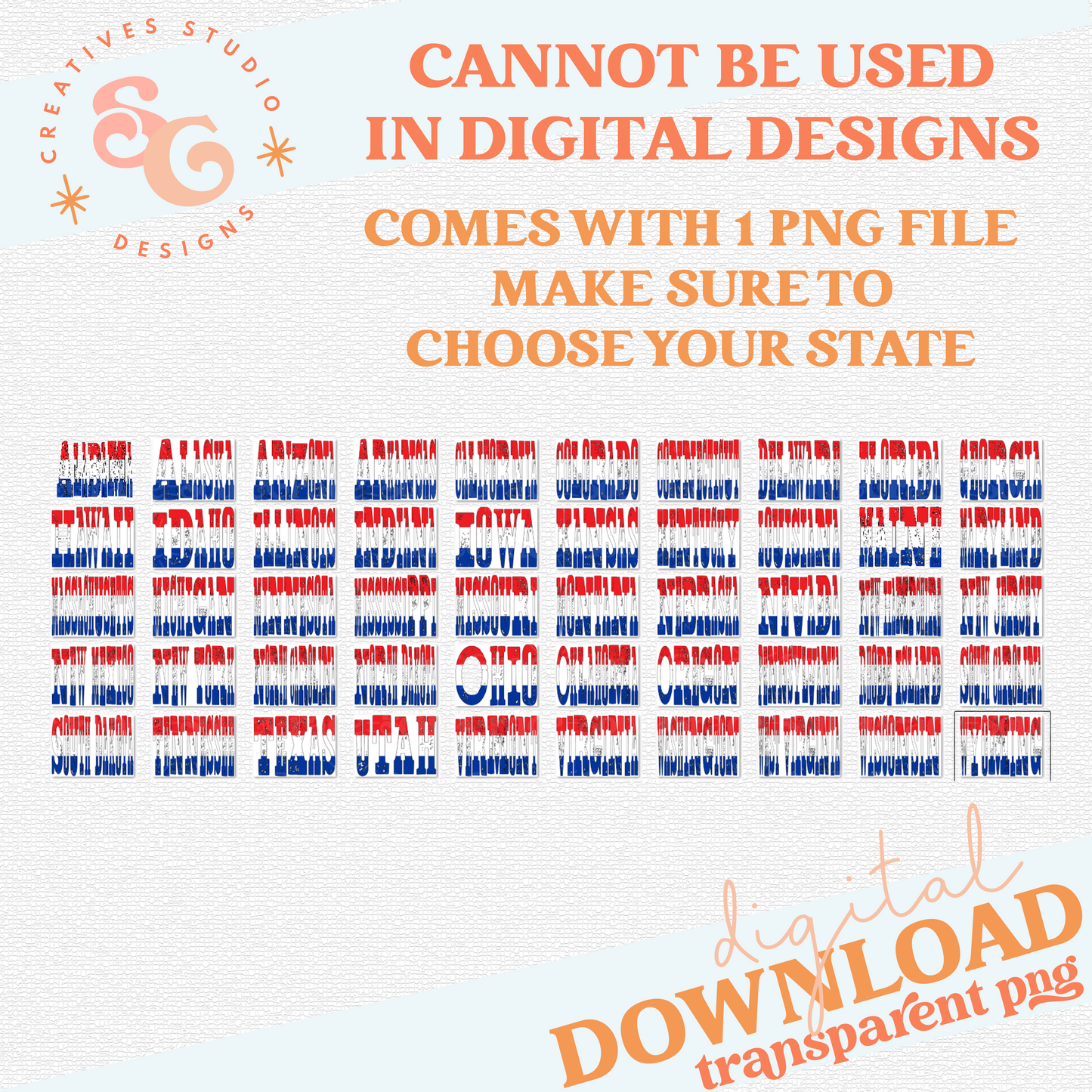 Mixed Up States Red White And Blue - Choose Your State