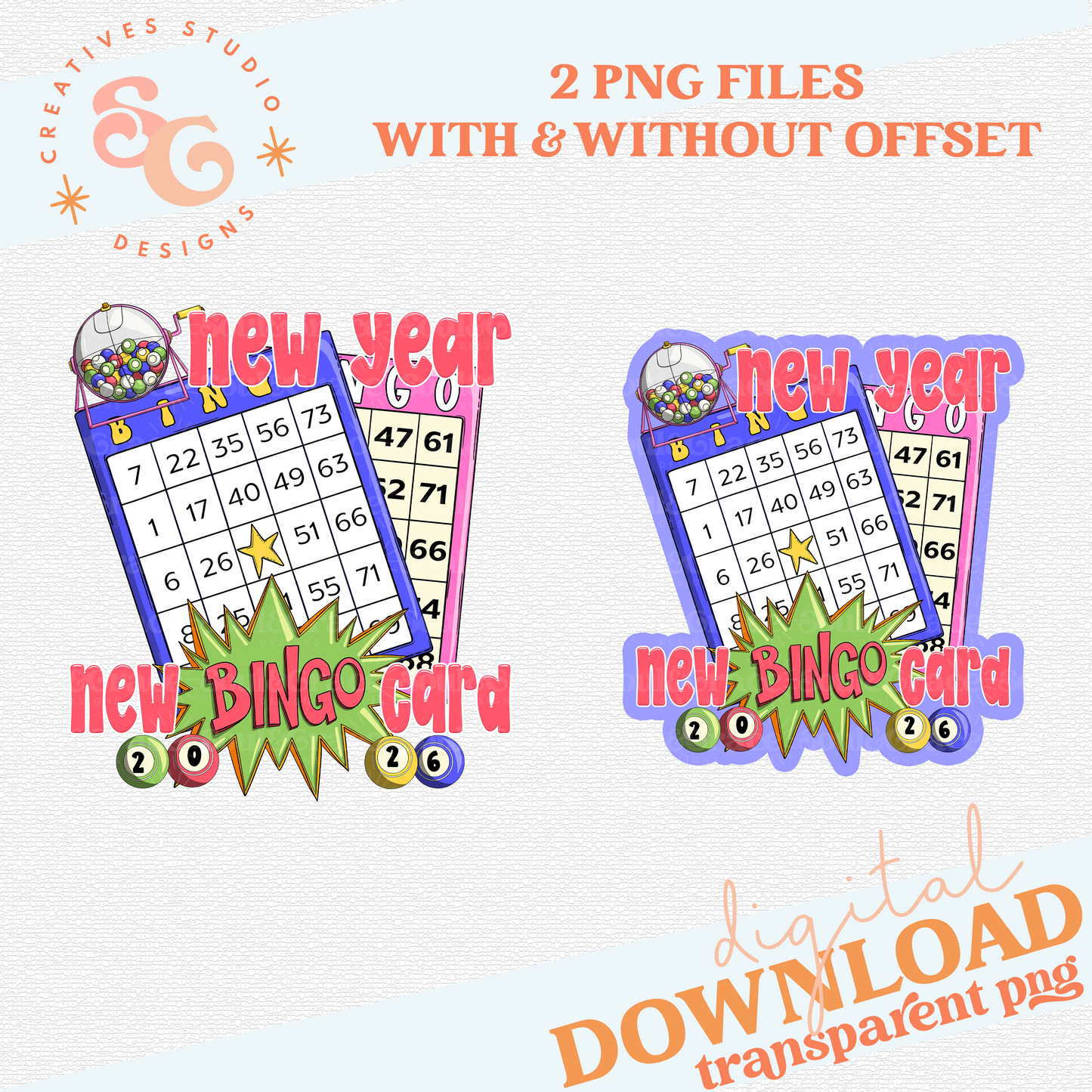 NEW YEAR NEW BINGO CARD SET OF 2
