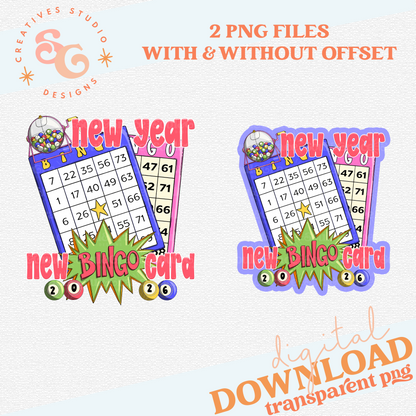 NEW YEAR NEW BINGO CARD SET OF 2