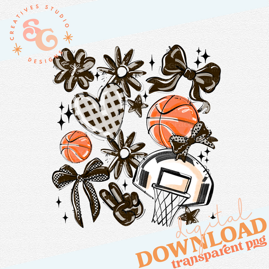 BROWN PLAY BALL BASKETBALL COLLAGE