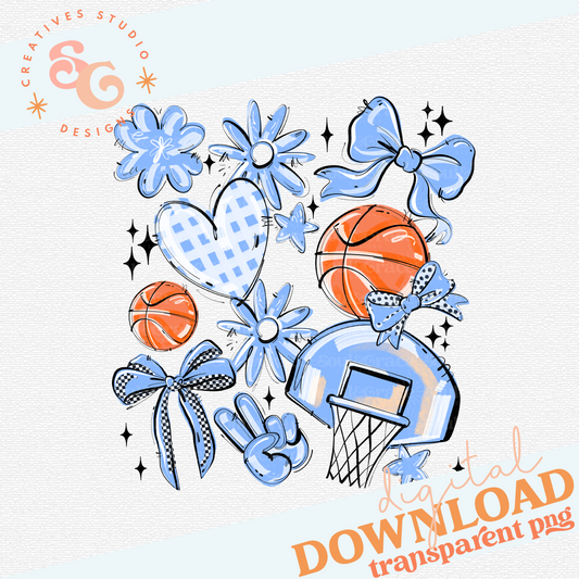 COLUMBIA PLAY BALL BASKETBALL COLLAGE