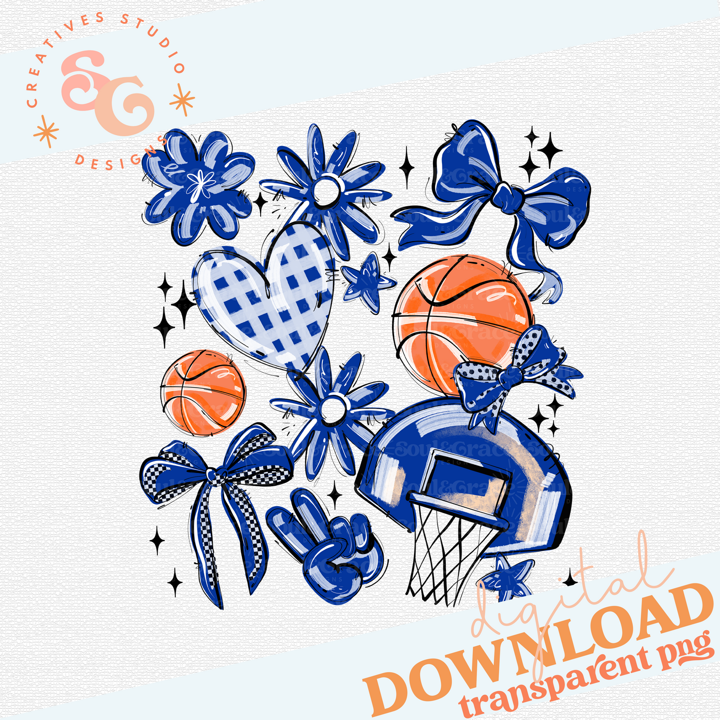 ROYAL PLAY BALL BASKETBALL COLLAGE