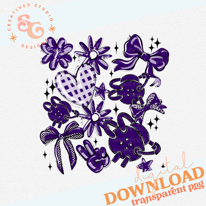 PURPLE PLAY BALL WRESTLING COLLAGE