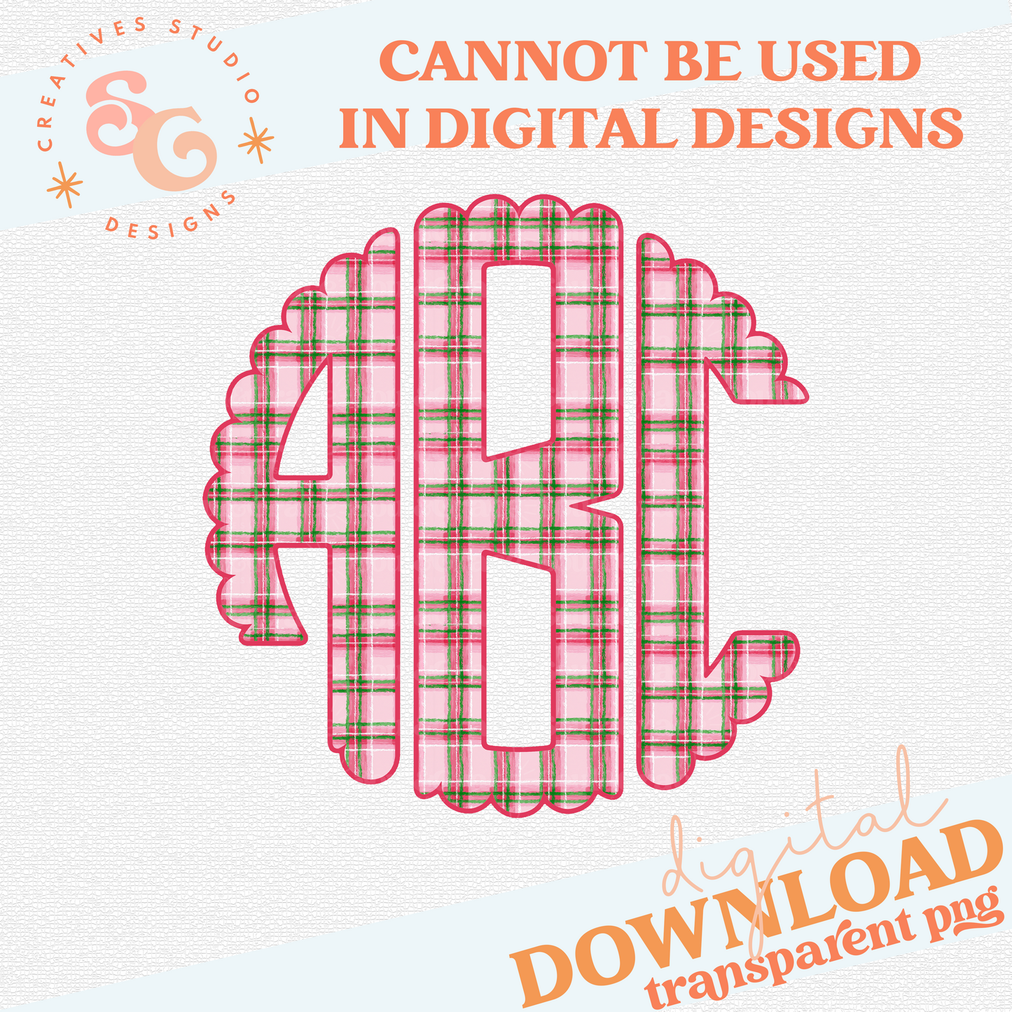PREPPY CHRISTMAS MONOGRAM ALPHA