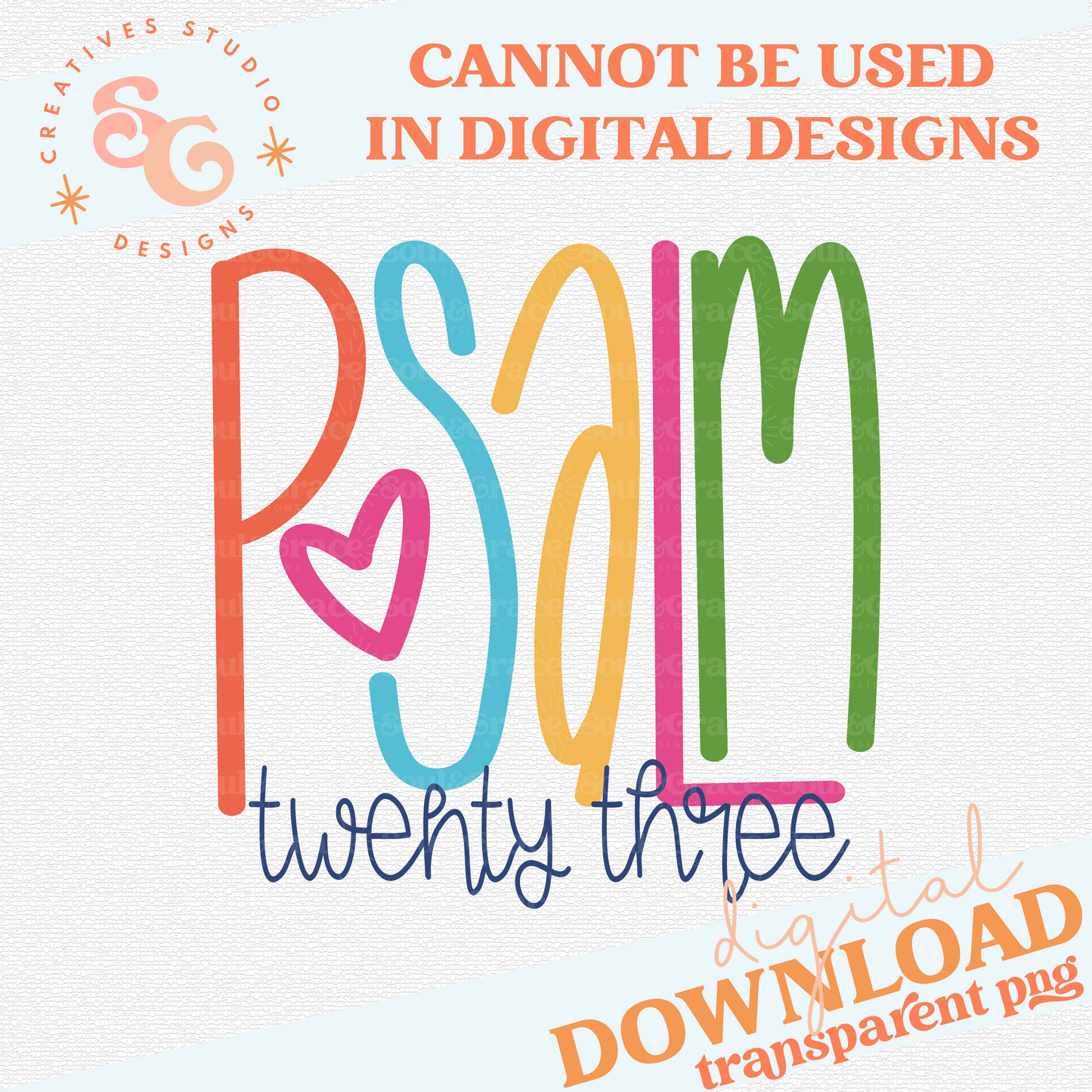 PSALM 23 LETTERING