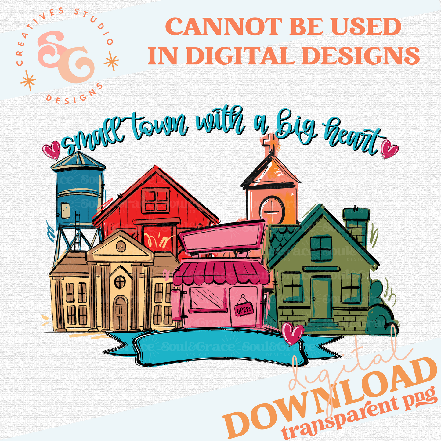 SMALL TOWN BIG HEART BLANK