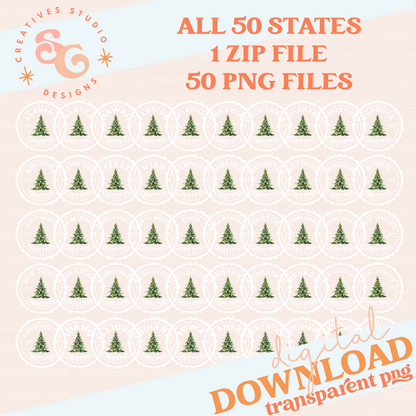 STATE CHRISTMAS STAMP ALL 50 STATES BUNDLE