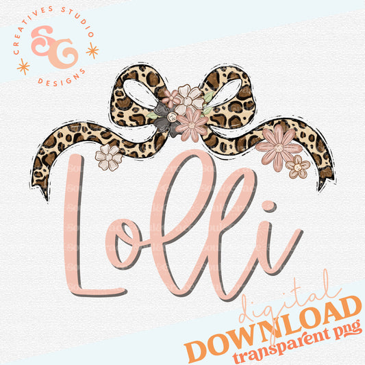 LOLLI LEOPARD BOW WITH FLOWERS