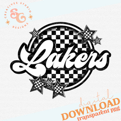 Lakers Checker Mascots