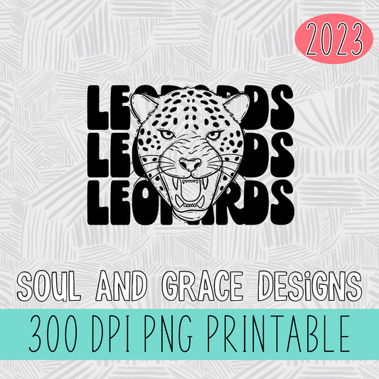 Leopards Stacked Mascot