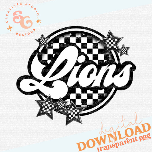 Lions Checker Mascots