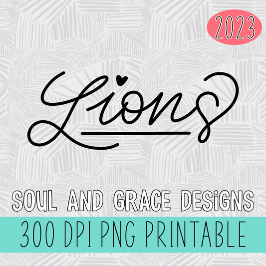 Hand Lettered Lions