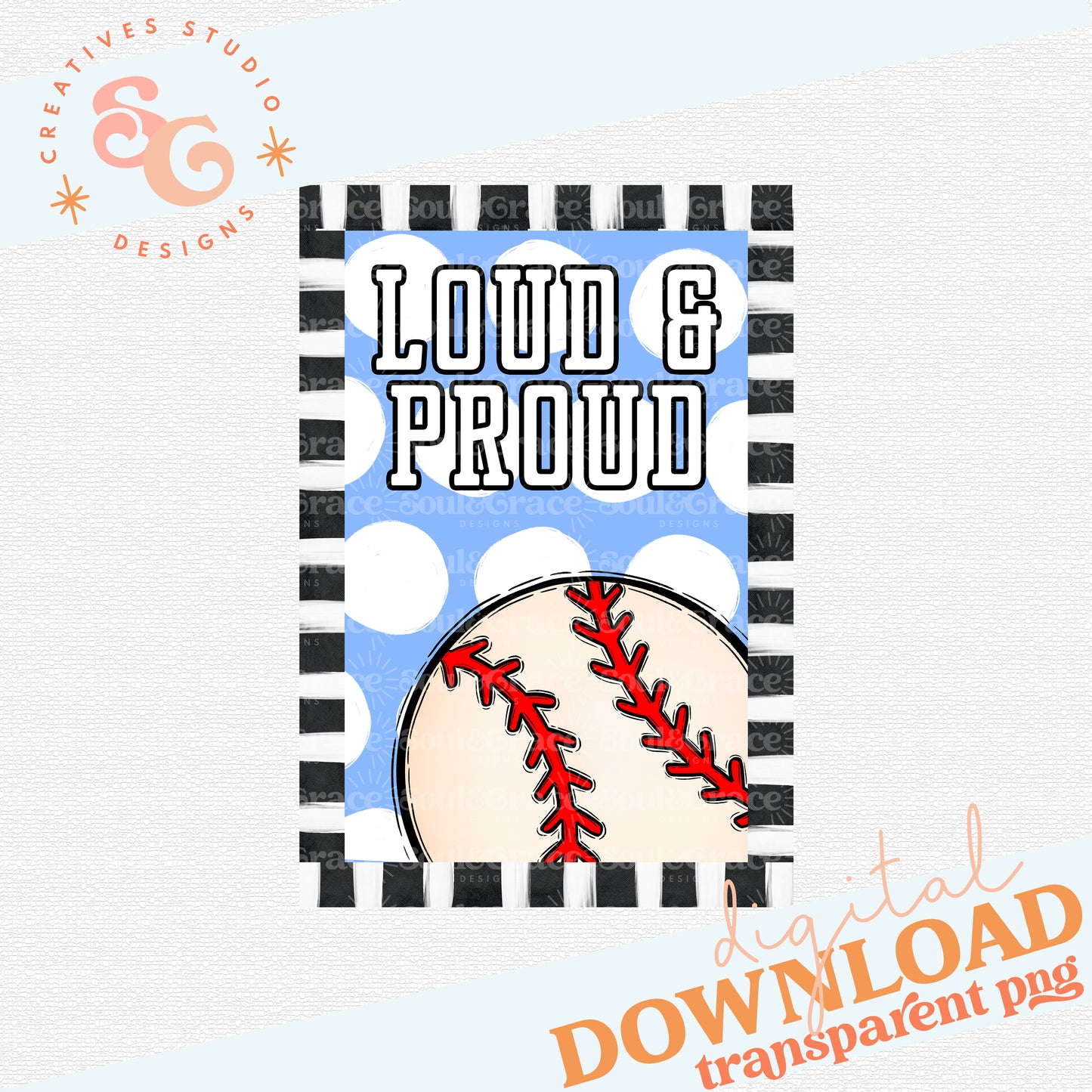 Loud & Proud Garden Flag Template - BASEBALL VERSION