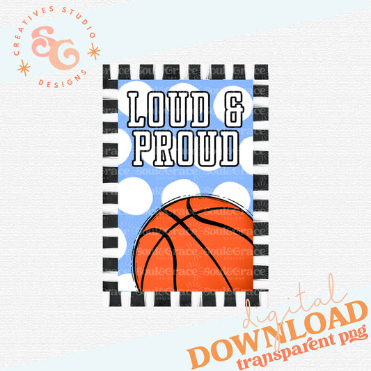 Loud & Proud Garden Flag Template - BASKETBALL VERSION