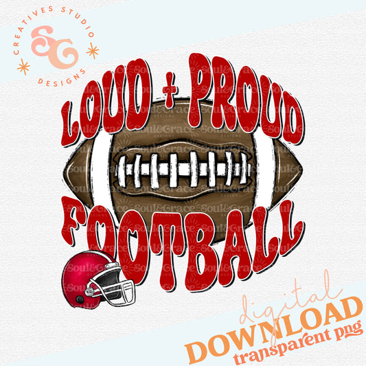 Loud & Proud Football [BLANK - ADD A NAME] - Red