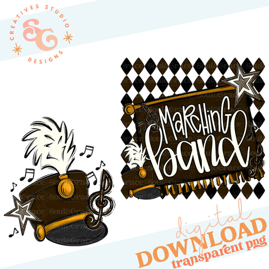 MARCHING BAND ARGYLE BROWN