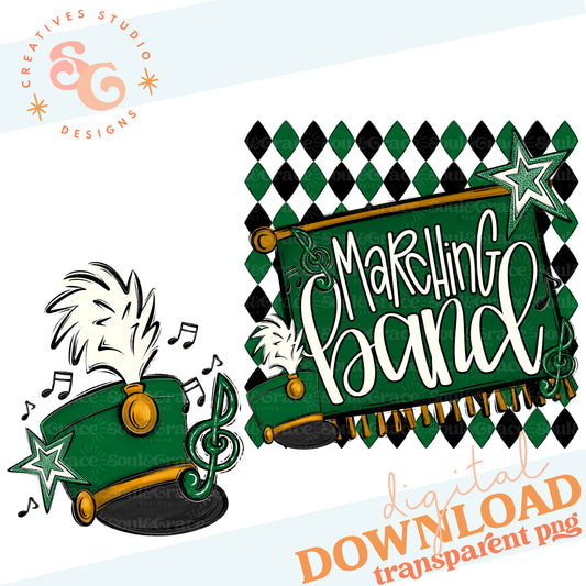 MARCHING BAND ARGYLE KELLY GREEN