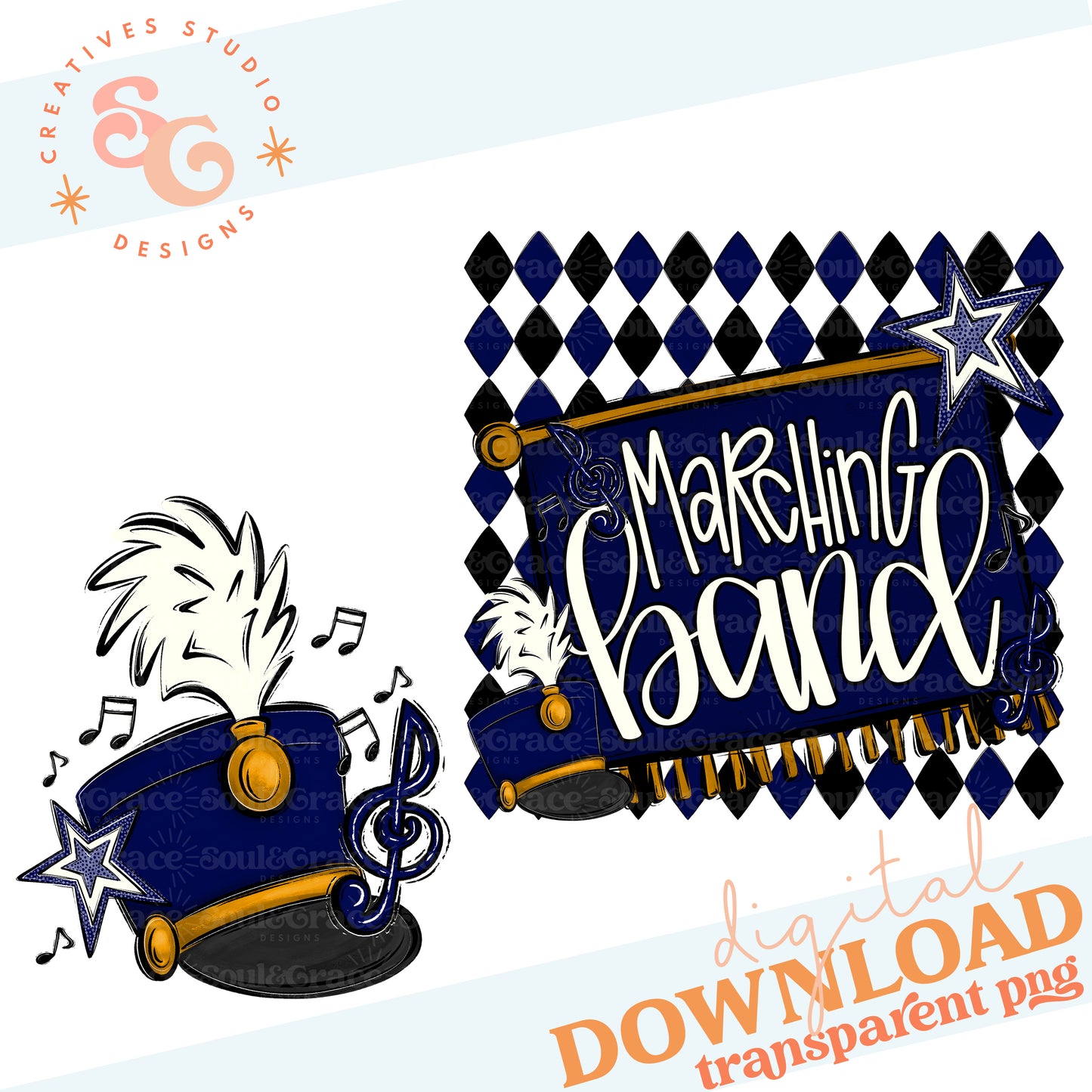 MARCHING BAND ARGYLE NAVY