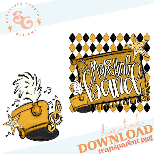 MARCHING BAND ARGYLE YELLOW