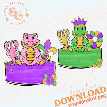 MARDI GRAS NAME PLATE SET